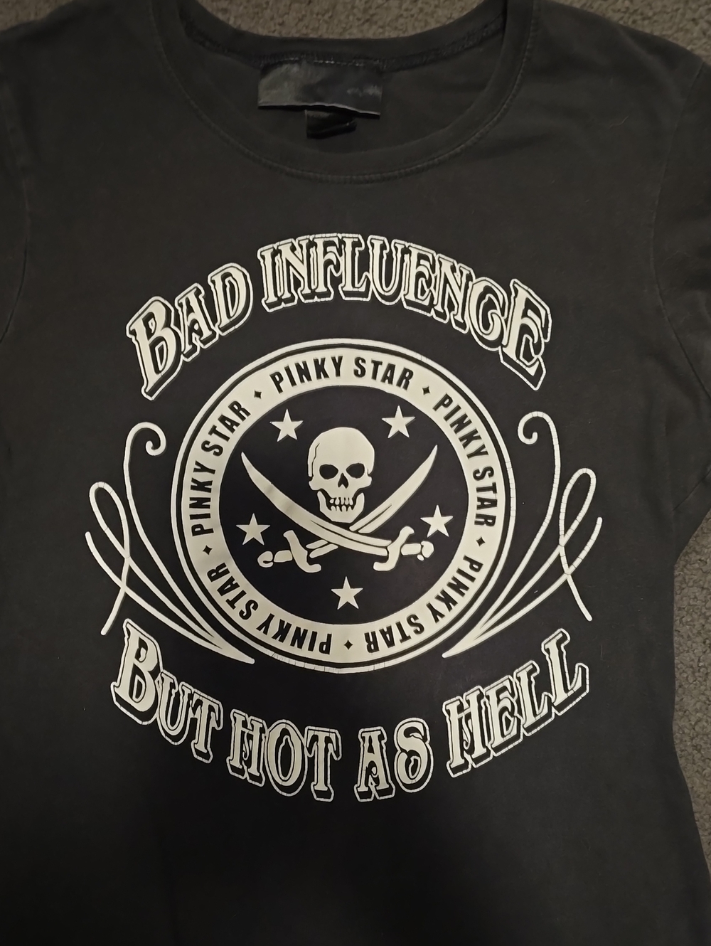 "Bad Influence" Graphic Tee - Black
